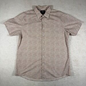 Rodd & Gunn Mens XL Sports Fit Woven In Italy Geometric Short Sleeve Shirt Multi